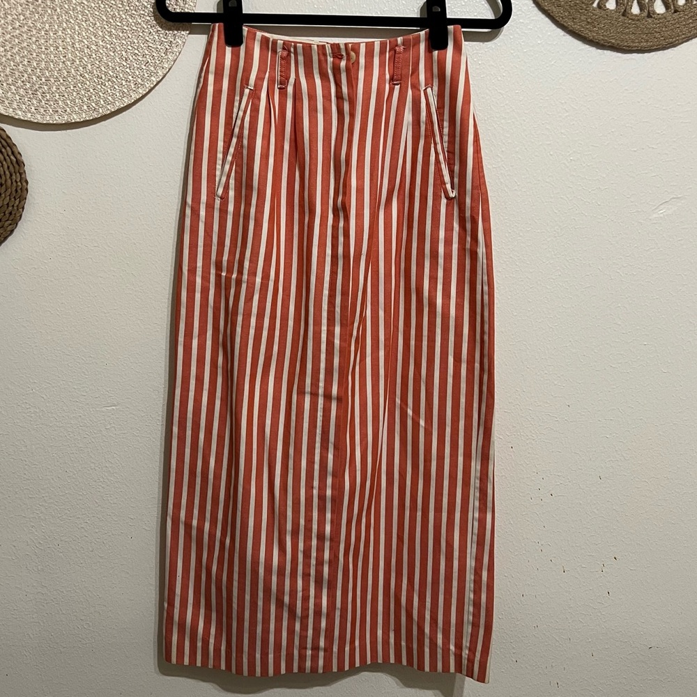 Vintage Striped Pencil Skirt